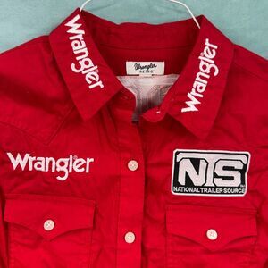 Wrangler Retro Western Shirt Womens S Red NTS National Trailer Source